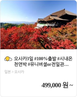 오사카3일 #시내온천연박 #유니버셜or전일관광선택/오사카,교토,고베